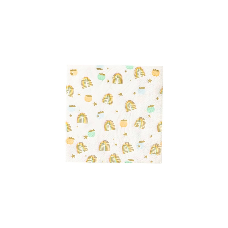 Foiled Pastel Rainbow Cocktail Napkin 18pk. S1093