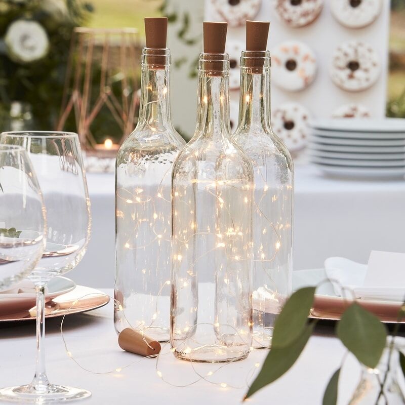 GLASS BOTTLE LED TABLE CORK LIGHTS