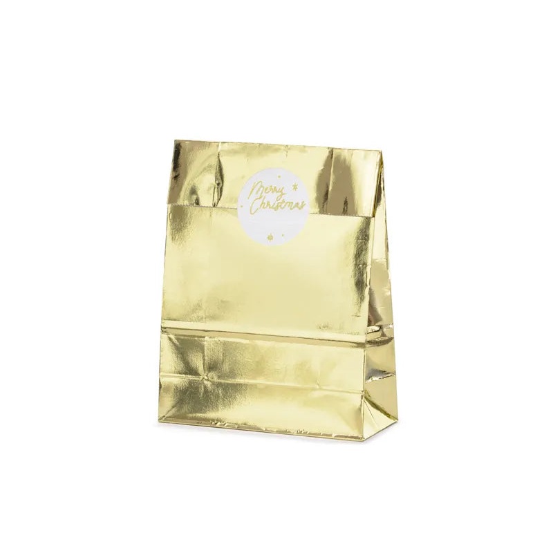 Gold Foiled Paper Bags - 3ct