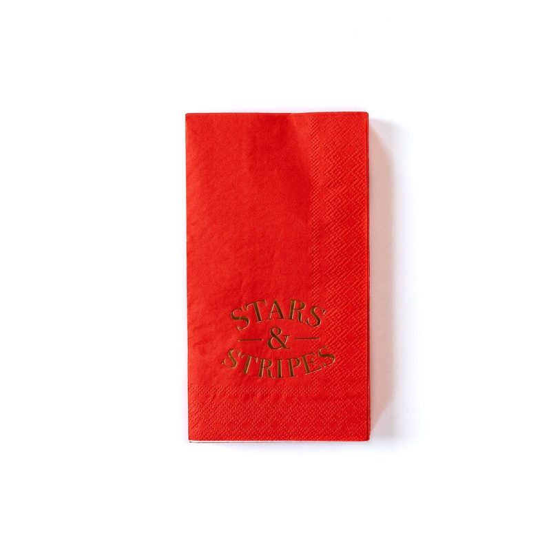 Gold Foiled Stars and Stripes Paper Napkin Large18pk  S7123