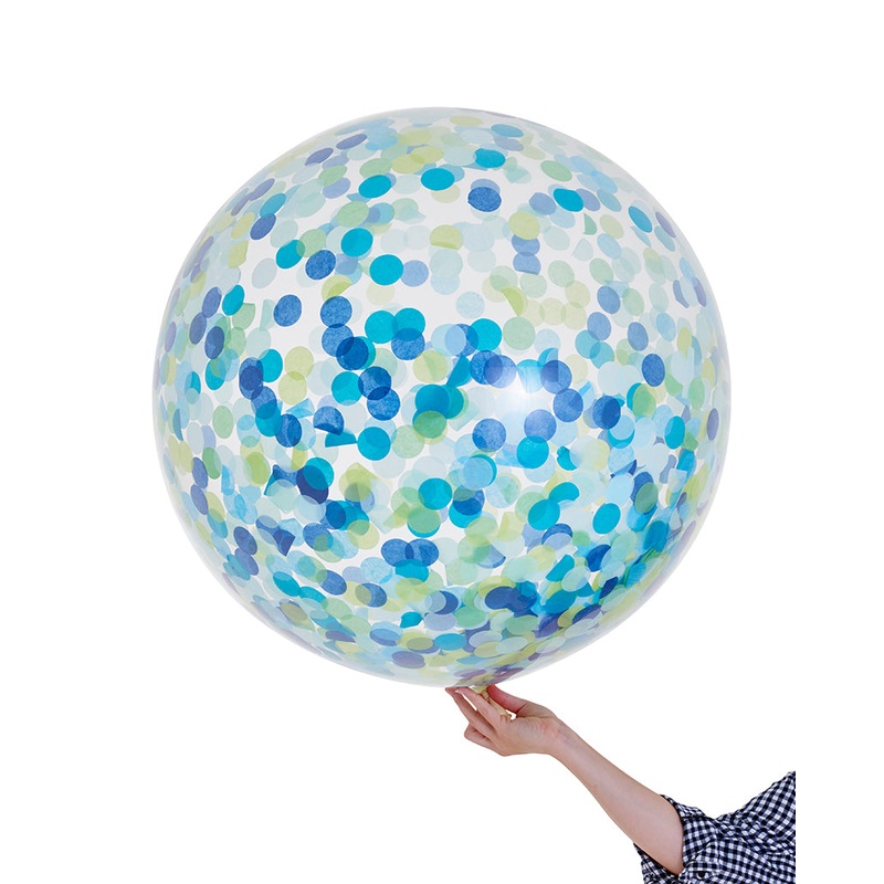 Handsome Jumbo Confetti Balloon Filled with Helium