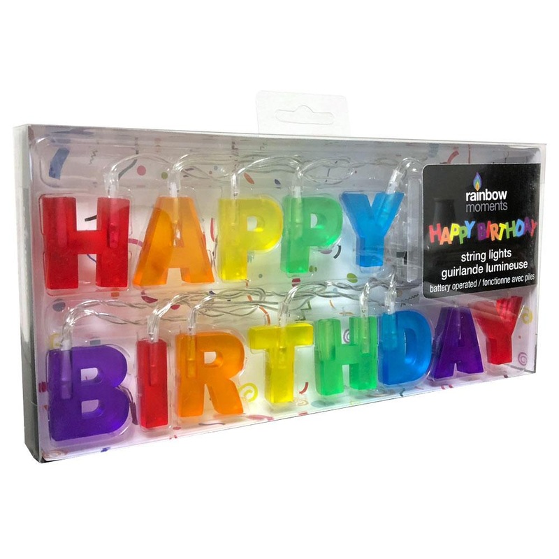 Happy Birthday Rainbow Led String Lights