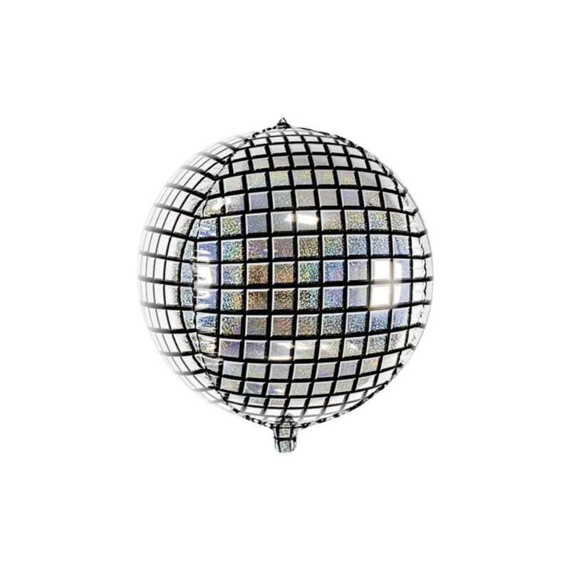Holographic Disco Ball Orb Balloon Filled With Helium