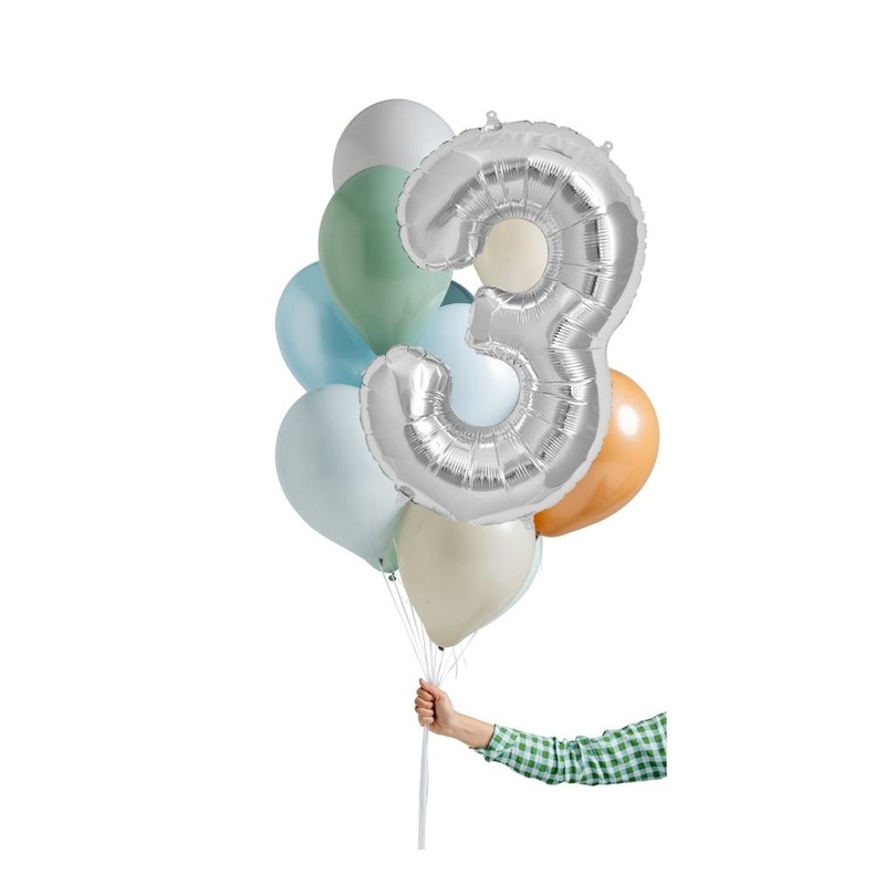 Kingston Balloon Set and Foil Number Filled with Helium