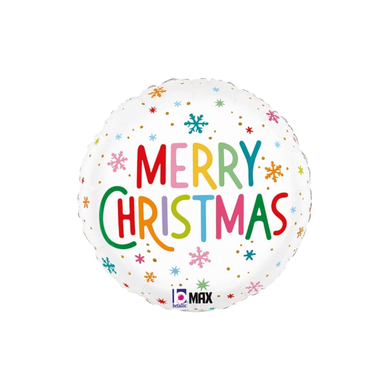 Merry Christmas Balloon Filled with Helium