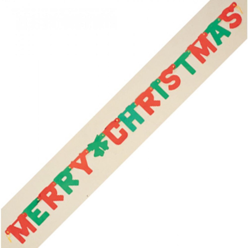 Merry Christmas Foiled Letter Banner