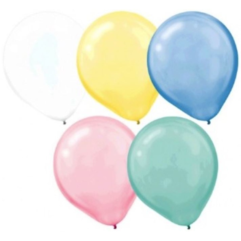 Pastel Pearl Latex Balloon 12Inches Assorted Pack of 15
