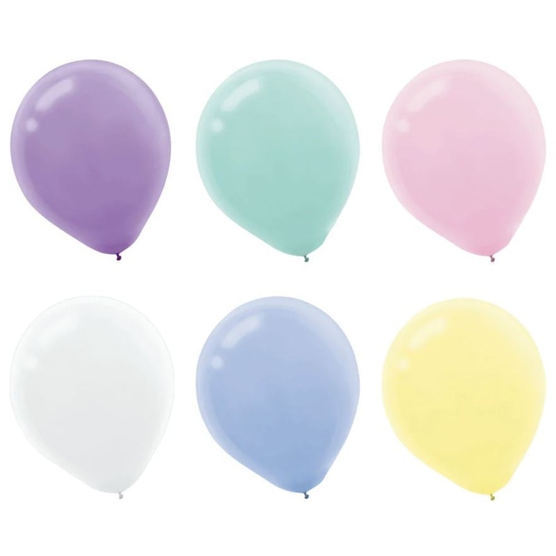 Pastels Latex Balloons 12Inches Assorted Pack of 15