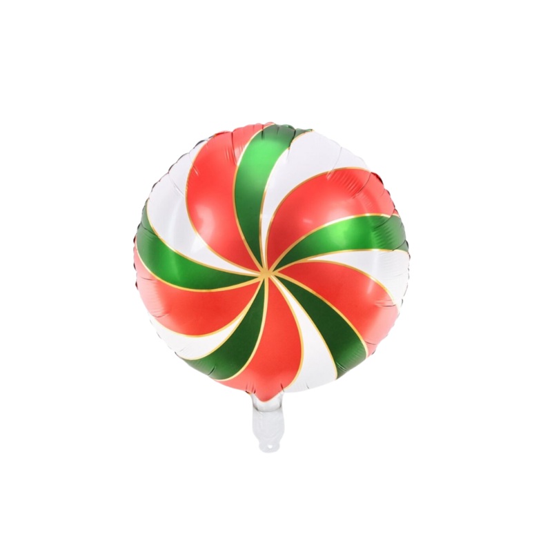 Red and Green Candy Balloon Filled with Helium