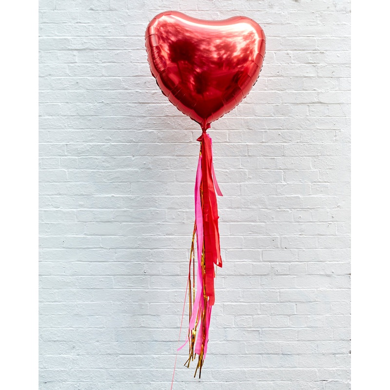 Red Jumbo Heart Balloon Filled with Helium