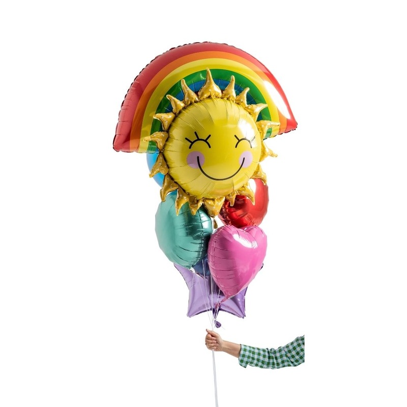 Sunny Days Foil Balloon Bouquet Filled with Helium
