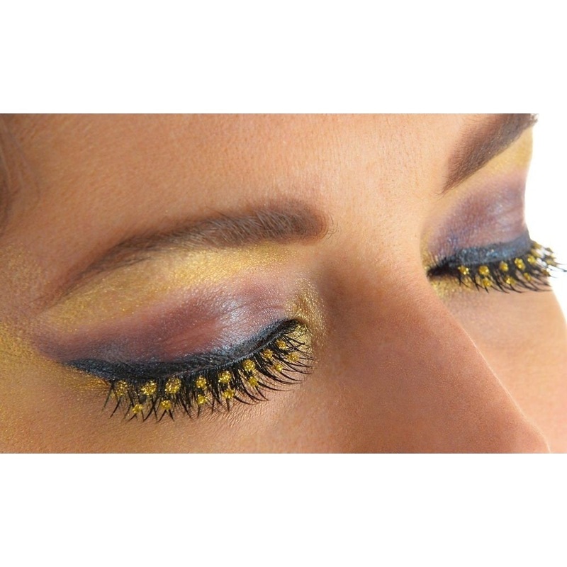 Eyelashes - Gold, Bejeweled