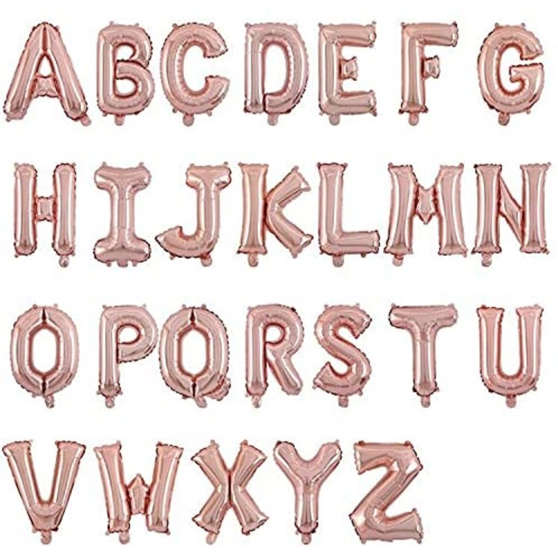 16 inch Rose Gold Letter Air Filled Foil Balloon