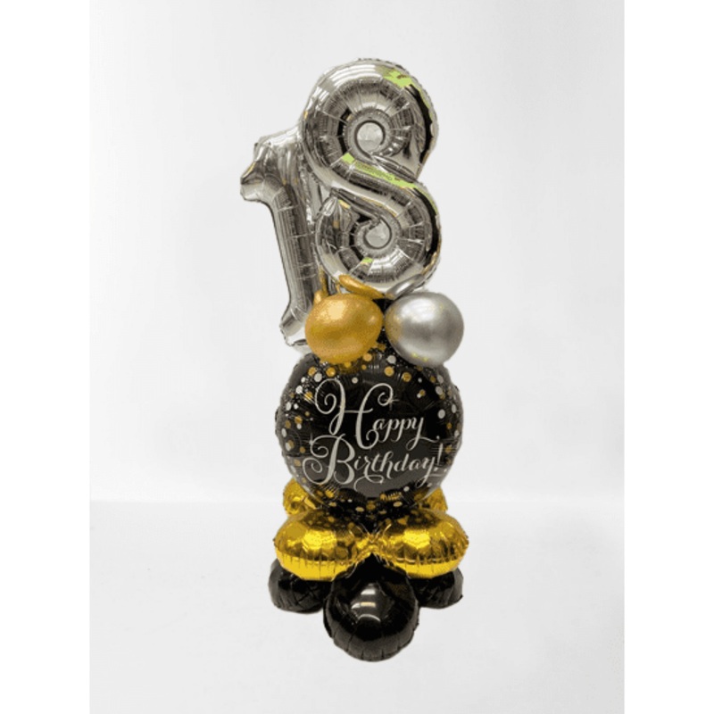 Air-filled Balloon Centerpiece Add-an-age Birthday with Theme Balloon