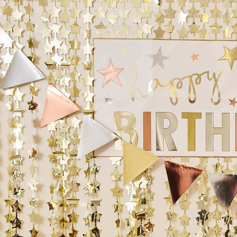 Assorted Metallics - Foiled and Glitter Bunting