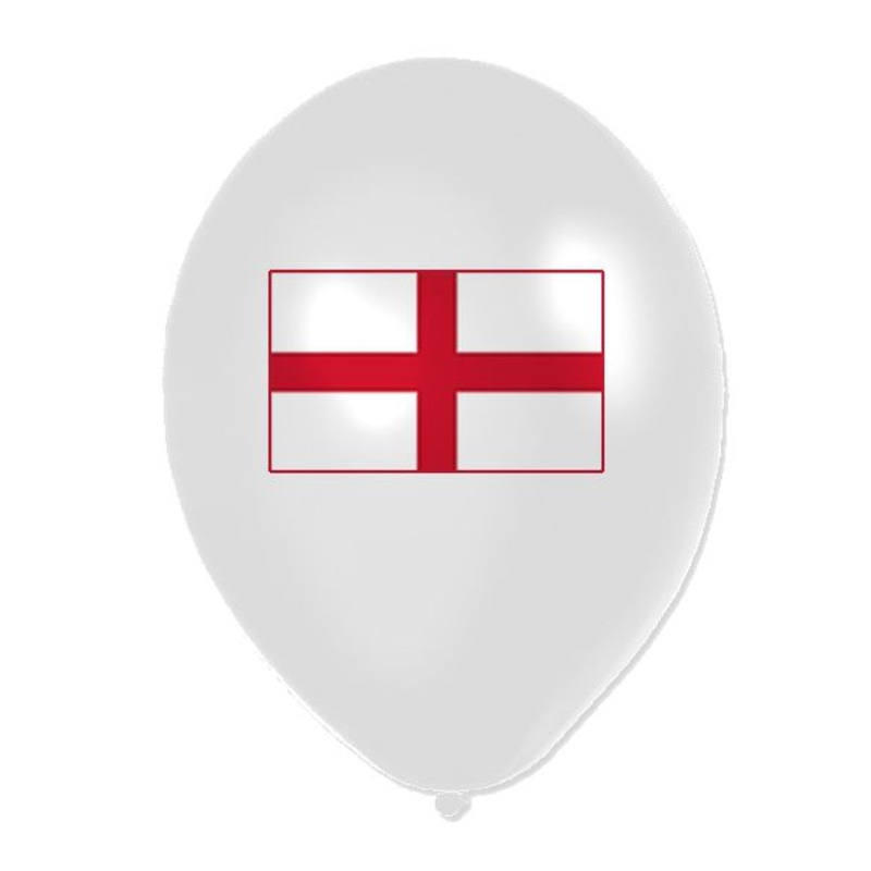 England St George Flag Latex Balloons - 11" - Pack of 10