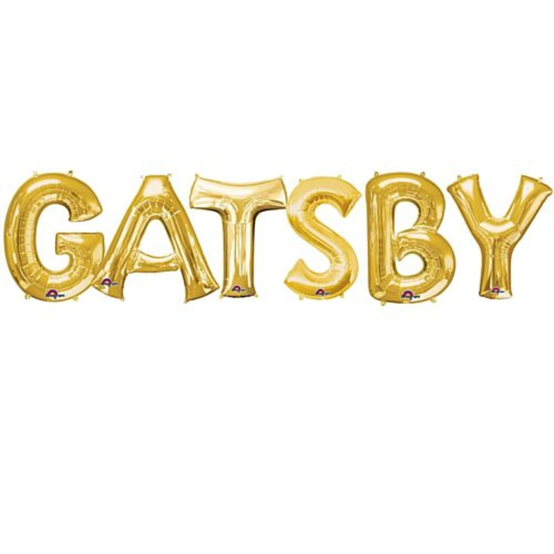 Gatsby Gold Foil Letter Balloon Pack - 40cm