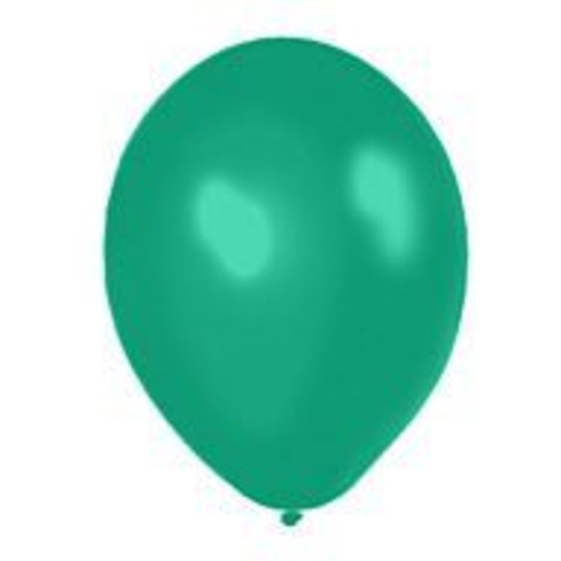 Green Teal Metallic Latex Balloons - 12" - Pack of 50