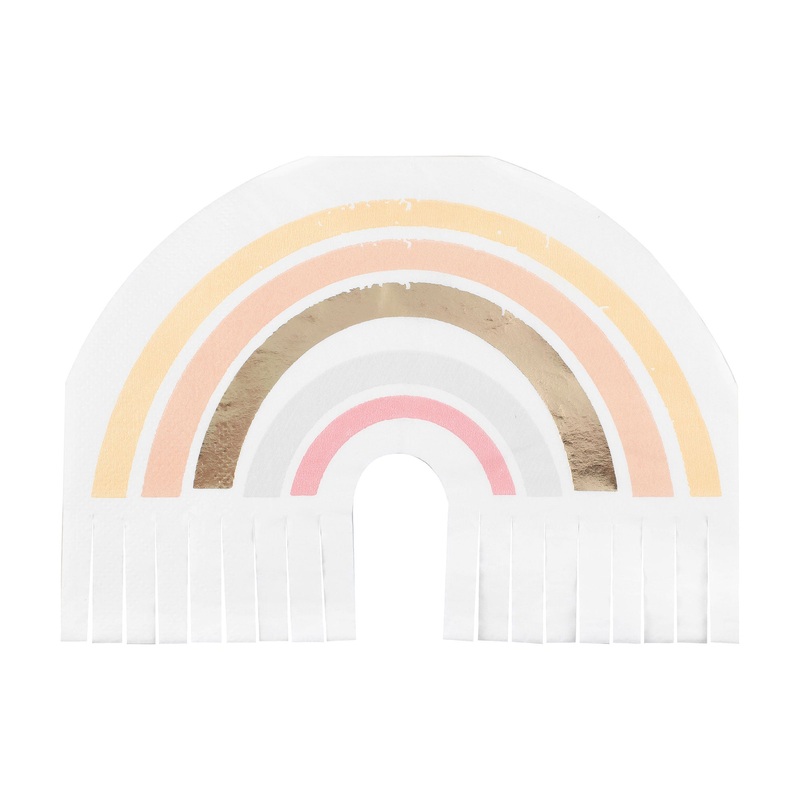 Happy Everything Gold Foiled Rainbow Fringe Napkins 16pk