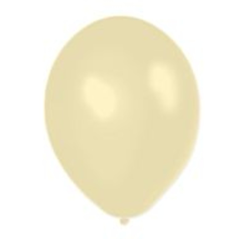Ivory Metallic Latex Balloons - 12" - Pack of 50