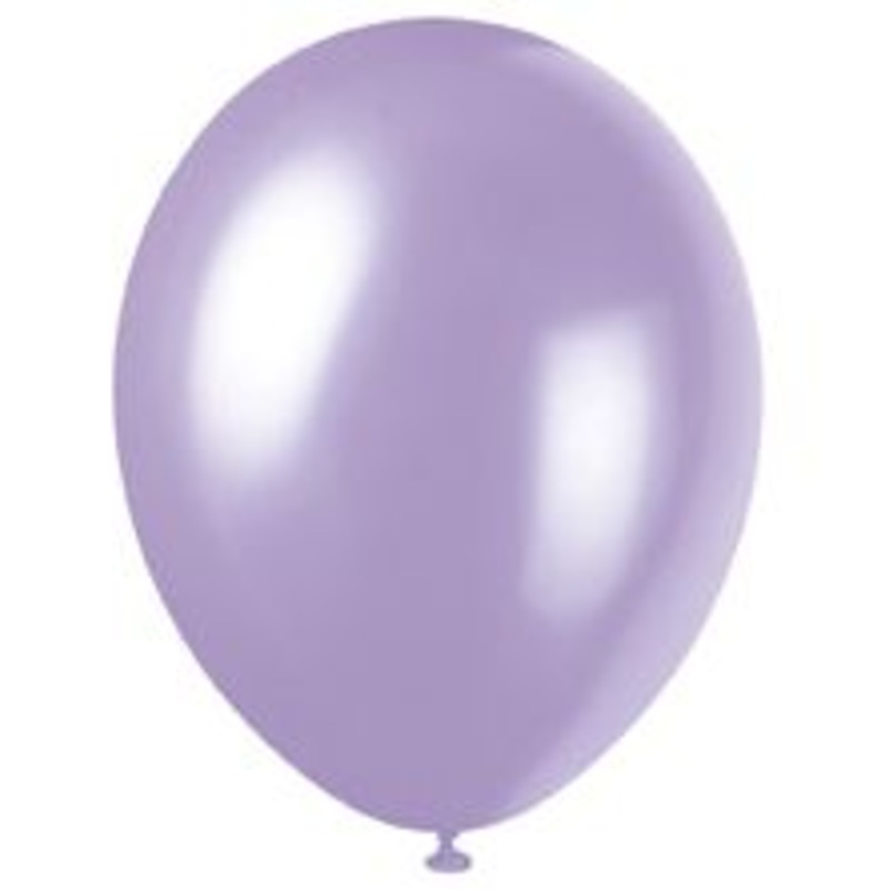 Lavender Pearlised Latex Balloons - 12'' - Pack of 8
