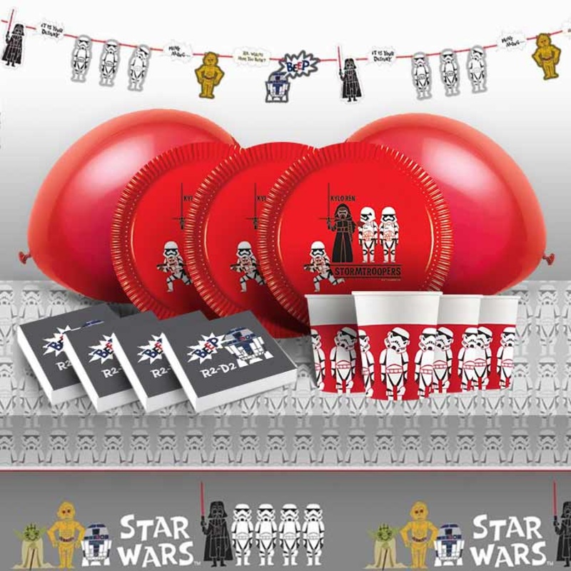 Retro Star Wars Party Pack with Banner and Balloons