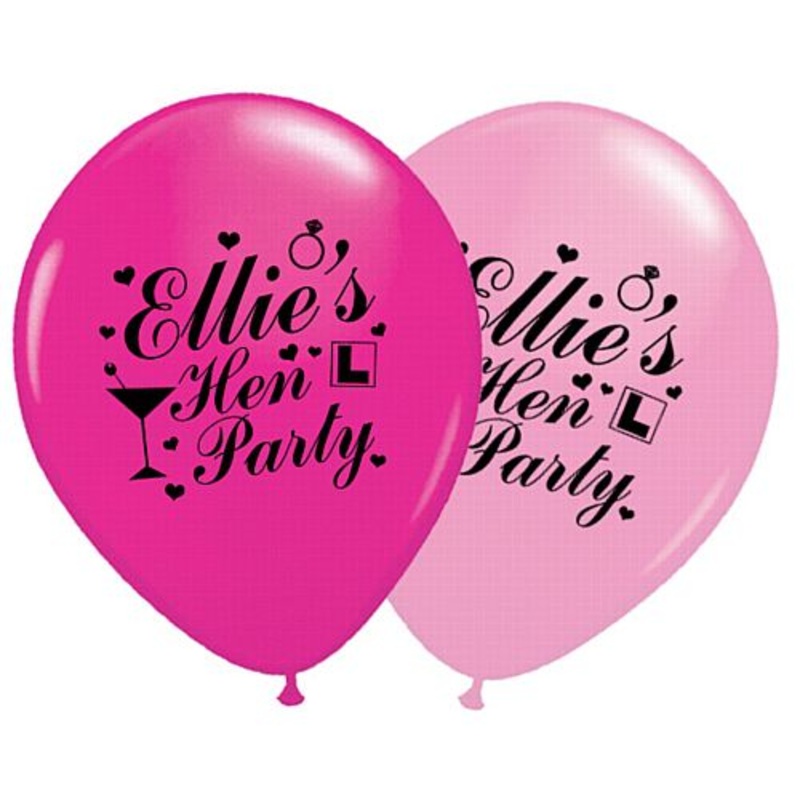 Add Your Name Personalised Balloons - Pack of 50 - Hen Party