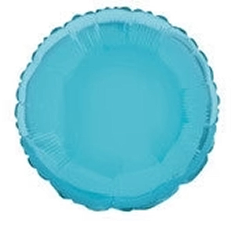 Baby Blue Round 45cm (18") Foil Balloons Packaged