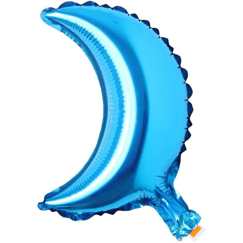 Blue Moon Plain Air-Filled Foil Balloon 22in / 55cm