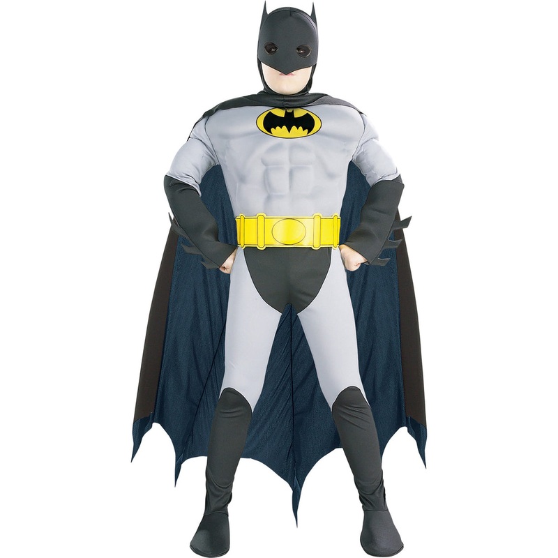 BOYS MUSCLED BATMAN COSTUME