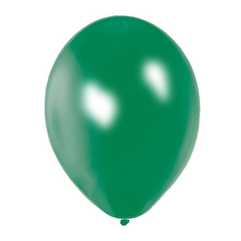 Emerald Green Metallic Latex Balloons - 12" - Pack of 50