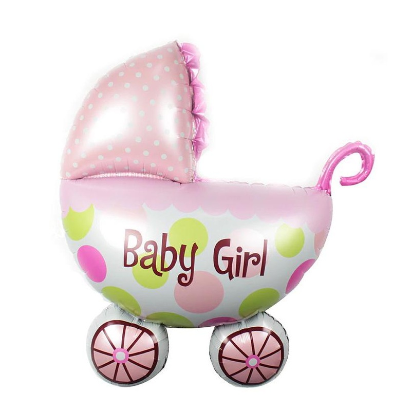 It's A Baby Girl - Baby Car Air-Filled Foil Balloon 28in x 30in / 72cm x 78cm