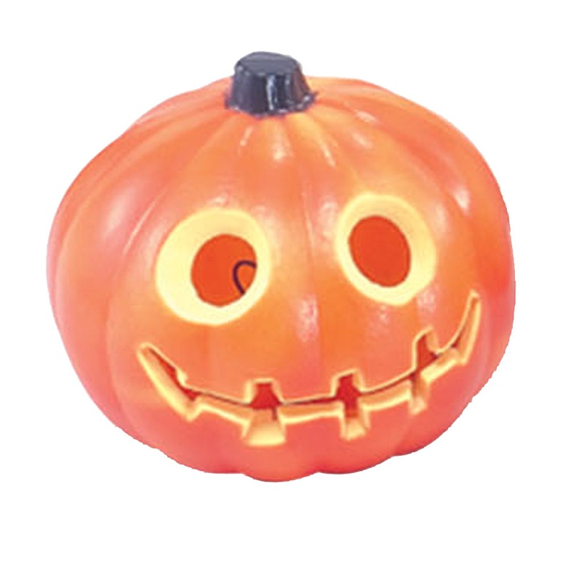 LED Light Up Flashing Pumpkin Decoration - 10cm