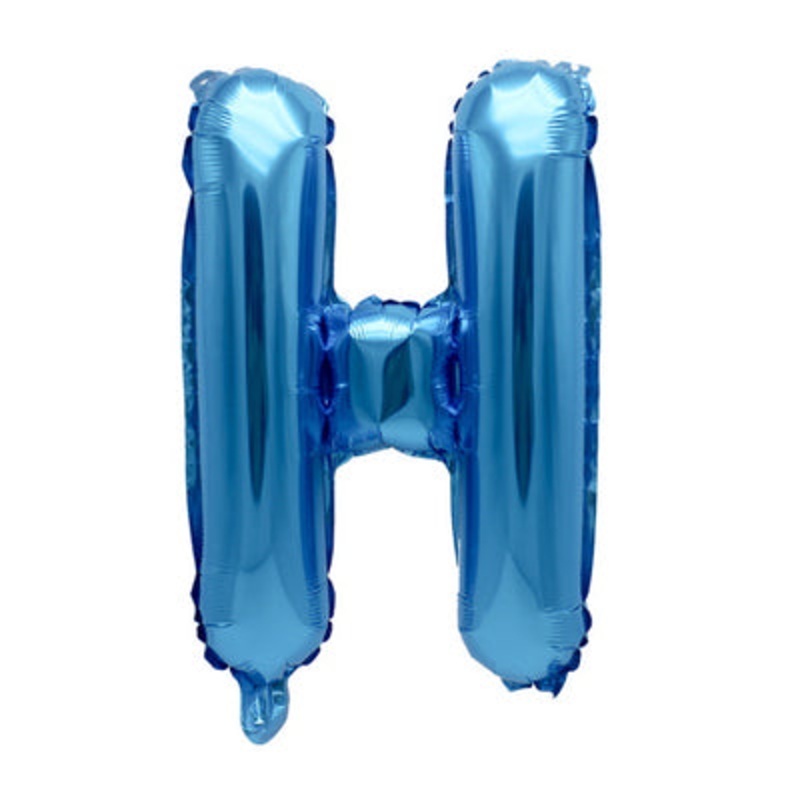 Letter "H" Blue Air-Filled Foil Balloon 13.5in