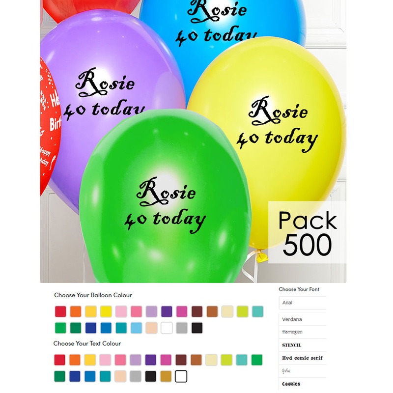 Personalised Latex Balloons - 10" - Pack of 500
