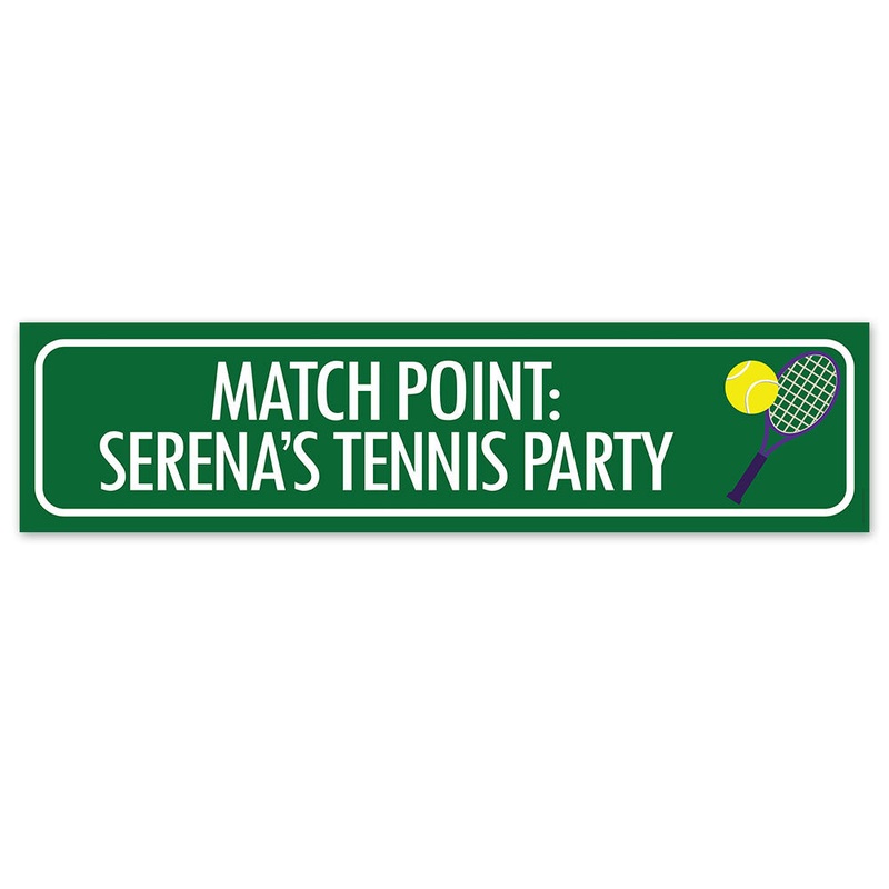 Personalised Wimbledon Tennis Sign Banner - 120cm x 30cm