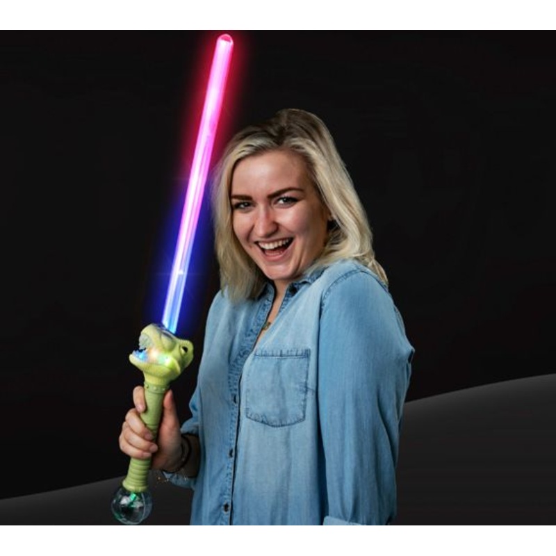 28 Inch LED Light up Dinosaur Sword With Ball