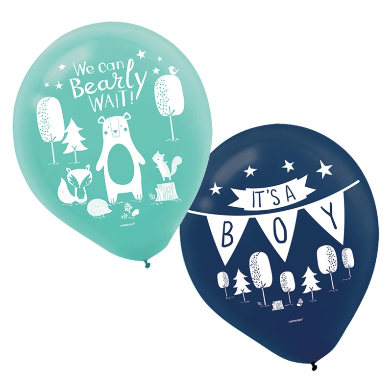 Bear-Ly Wait Round Latex Balloons 12in / 30cm - Pack of 16