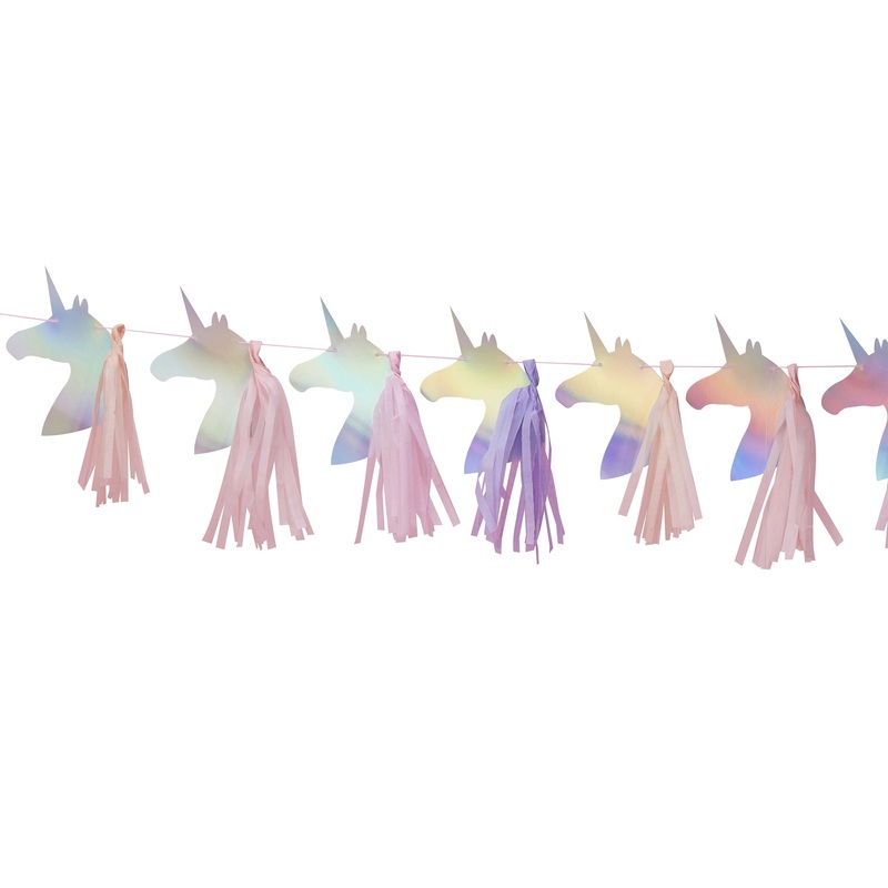 Iridescent Foiled Unicorn Tassel Garland - Make A Wish