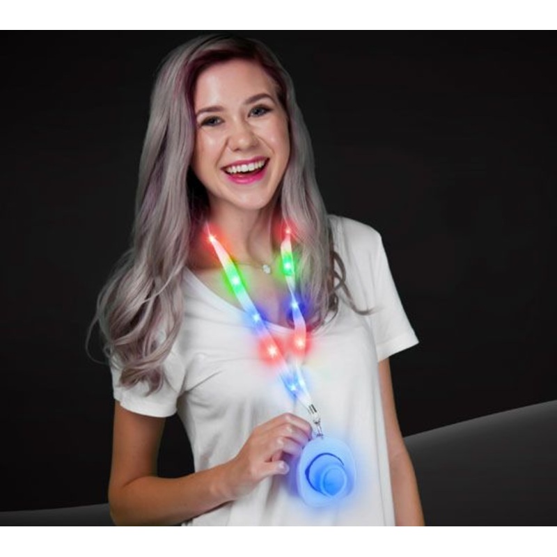 LED Cowboy Hat Flashing Lanyard