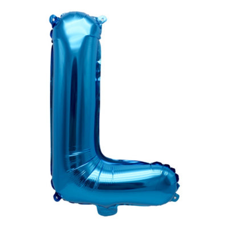 Letter "L" Blue Air-Filled Foil Balloon 13.5in