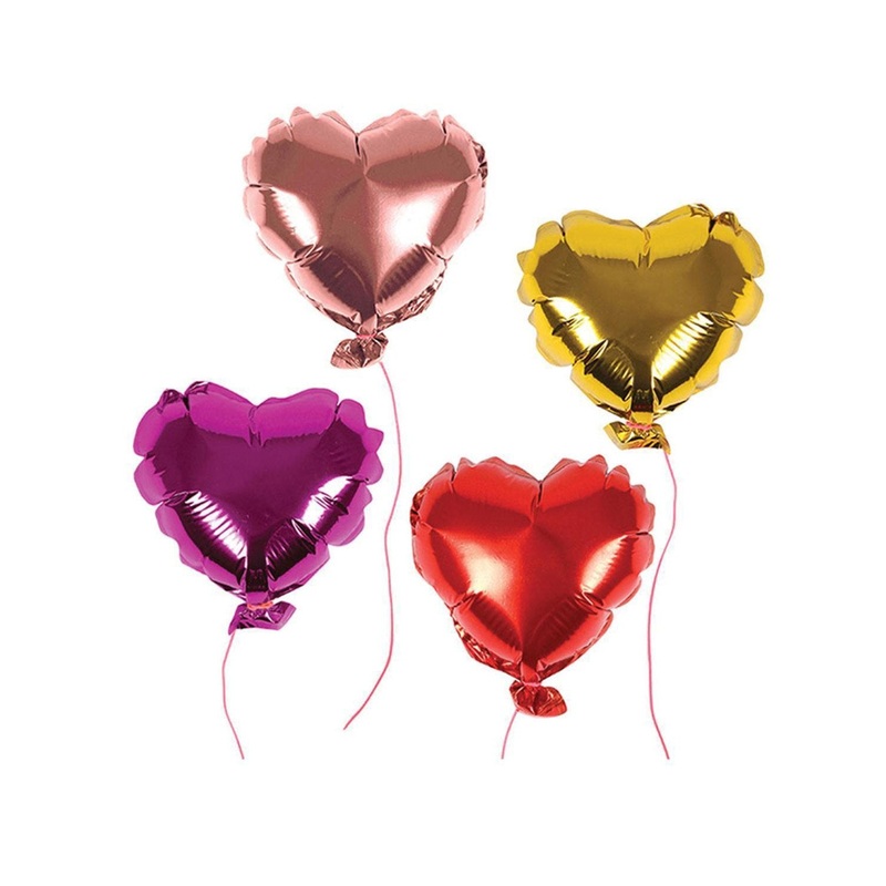 Mini Heart Foil Balloon 5in / 12cm - Pack of 8