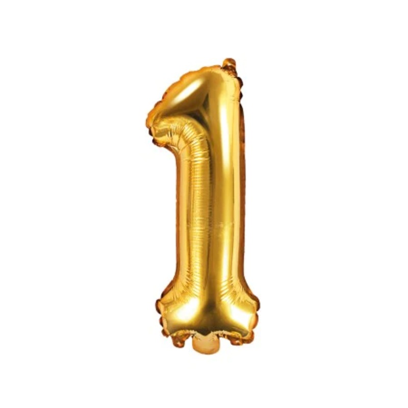 Number "1" Gold Air-Filled Foil Balloon 13.5in