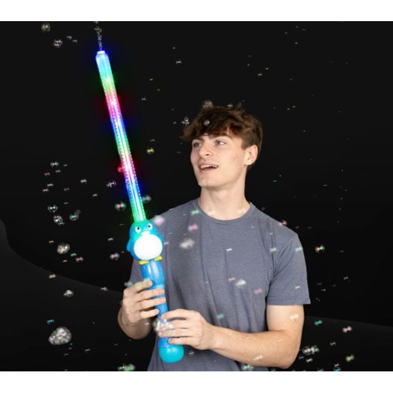 28 Inches Light Up Led Penguin Bubble Sword