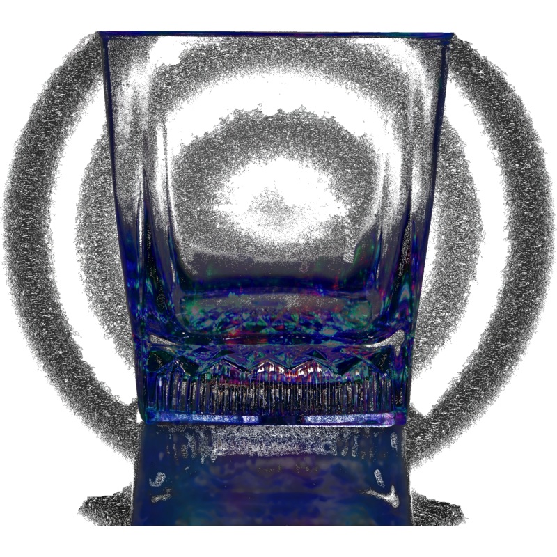 LED Light Up 10 Oz Square Bottom Rock Glass
