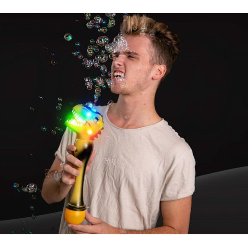 Led Light Up Dinosaur Bubble Wand