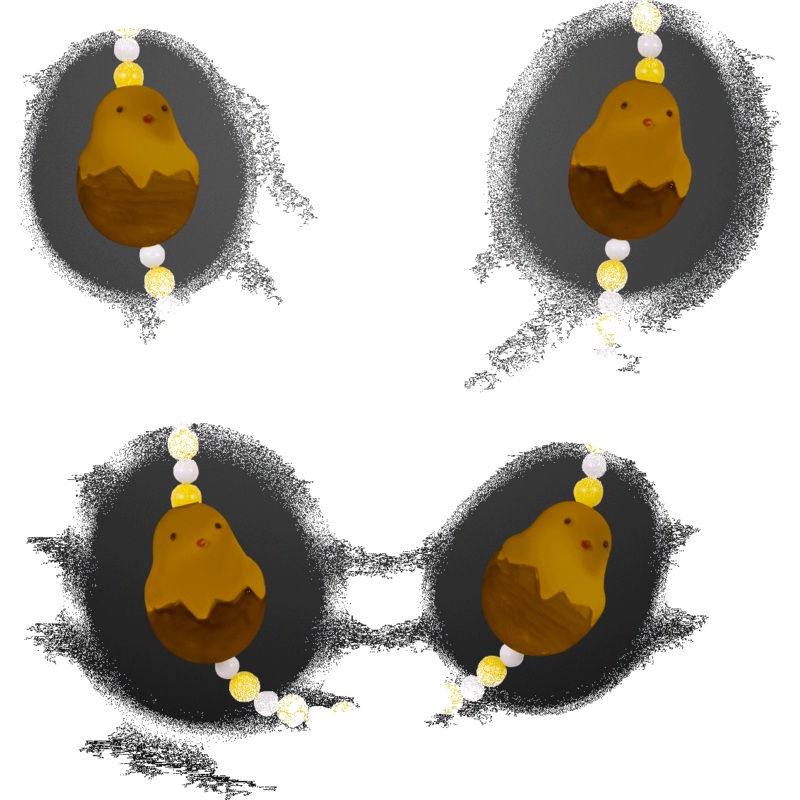 LED Light Up Easter Chicks Bead Necklace