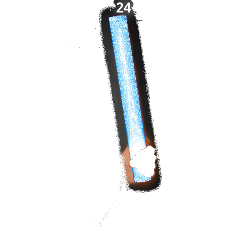 LED Light Up 16 Inch Blue Foam Stick Batons - Pack of 24 Sticks