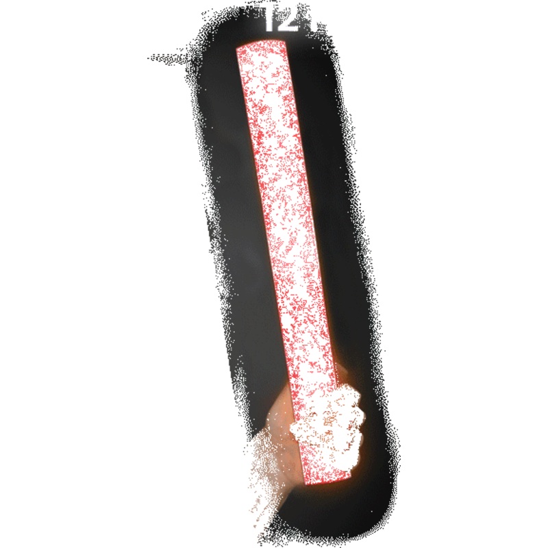 LED Light Up 16 Inch Red Foam Stick Batons - Pack of 12 Sticks