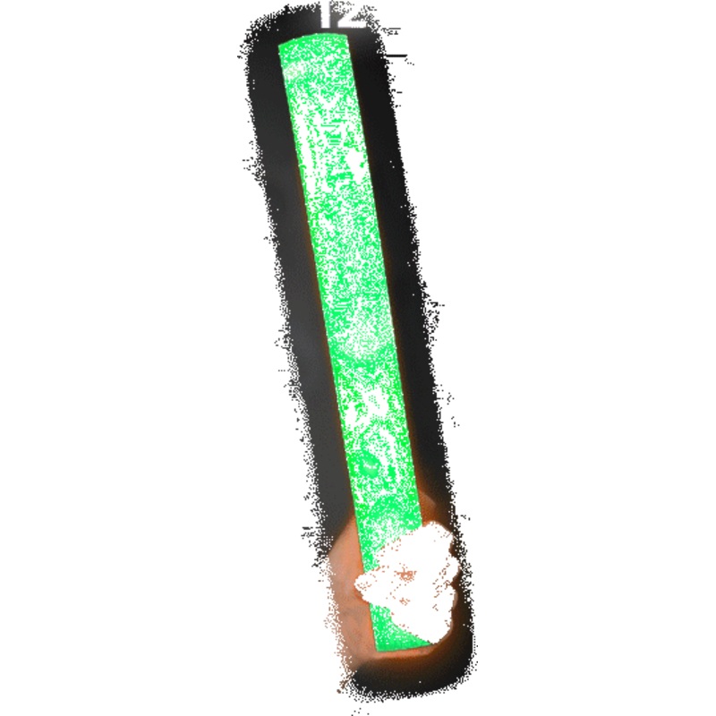 LED Light Up 18 Inch Green Foam Stick Batons - Pack of 12 Sticks